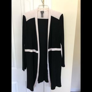 Black cream ivory cardigan Chico’s brand xl